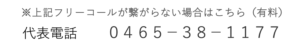 代表電話　0465－38－1177